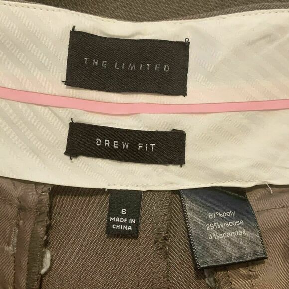 The Limited Drew Fit Brown Cuffed low rise Pants Size 6 - Picture 3 of 12